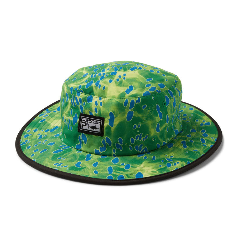 Pelagic Sunsetter Pro Fishing Hat - Dorado Green