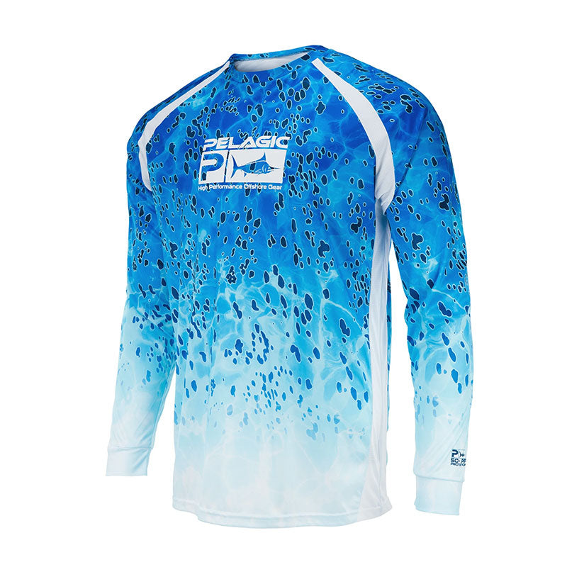 Pelagic Vaportek Performance UV Fishing Shirt - Dorado Blue Medium