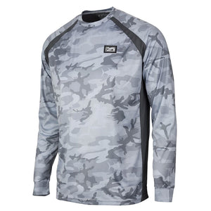 Pelagic Vaportek Performance UV Fishing Shirt - Fish Camo Grey X-Large