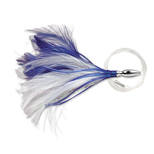 Williamson Flash Feather Rigged Trolling Lures - Blue / White Flash